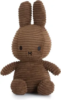 Corduroy nijntje knuffel bruin - 24 cm