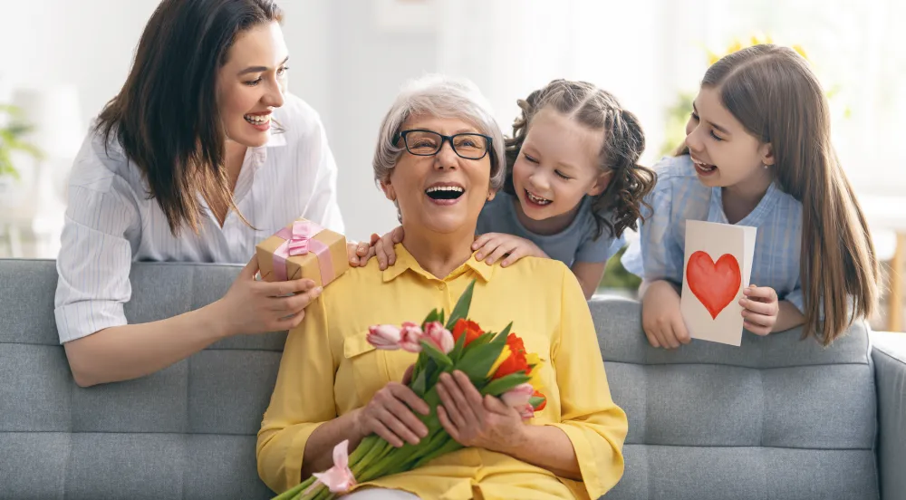 Cadeaus voor oma met de kleinkinderen